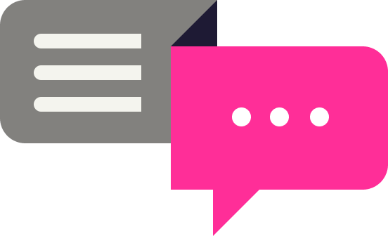 번역기 채팅 일러스트레이션